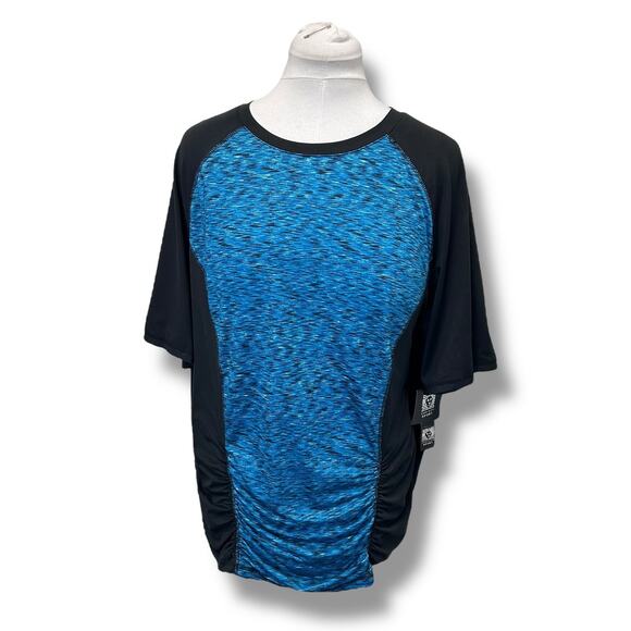 Anne Klein Sport Women’s Short Sleeve Athletic Tee, Blue, size 3X - Picture 1 of 12